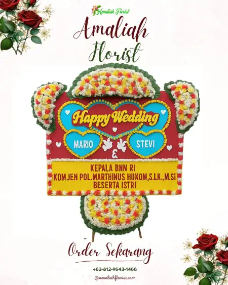 Papan Bunga Pernikahan Dawan Kelod